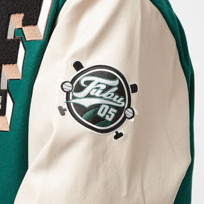 Giubotto Fubu College Varsity Jacket green/creme/brown