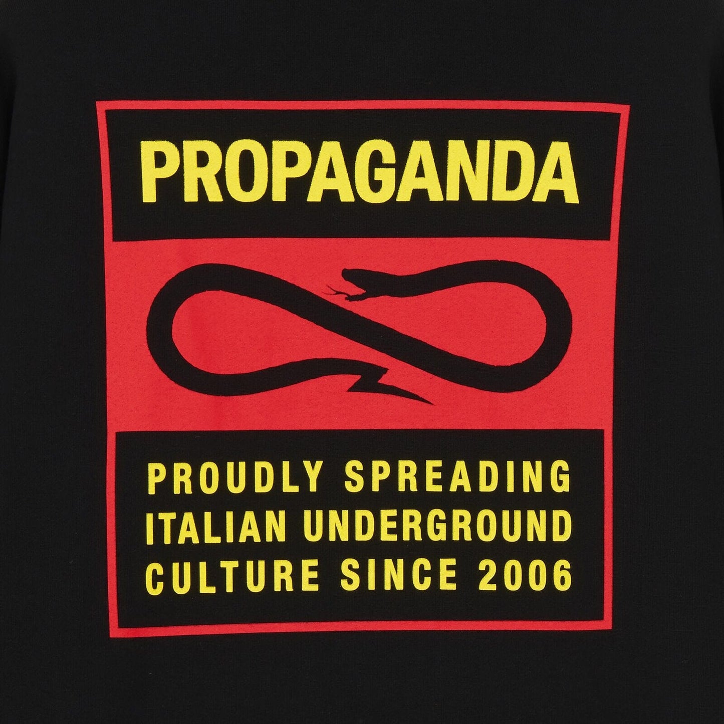 Felpa propaganda Logo Label Hoodie Black