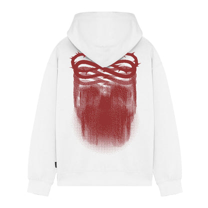 Felpa Propaganda Ribs Crown Hoodie White