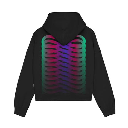 Felpa Propaganda Women Gradient Croptop Hoodie Black