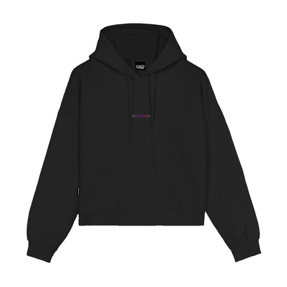 Felpa Propaganda Women Gradient Croptop Hoodie Black