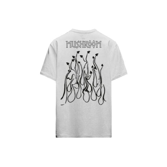 T-shirt Mushroom flame bianca/nera