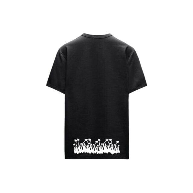T-shirt Mushroom flame nera e bianca