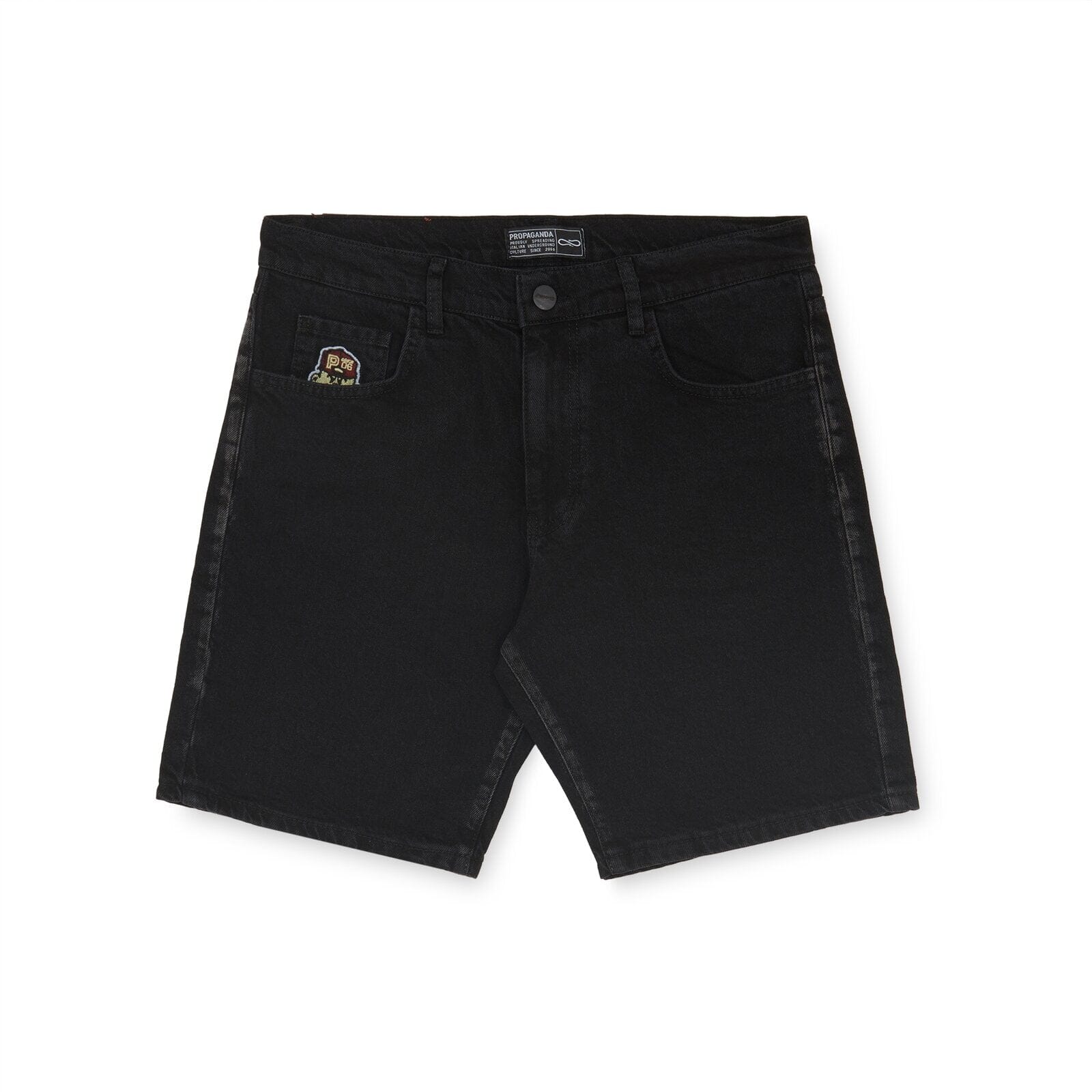 Pantaloncino Propaganga Denim Baseball Shorts Black