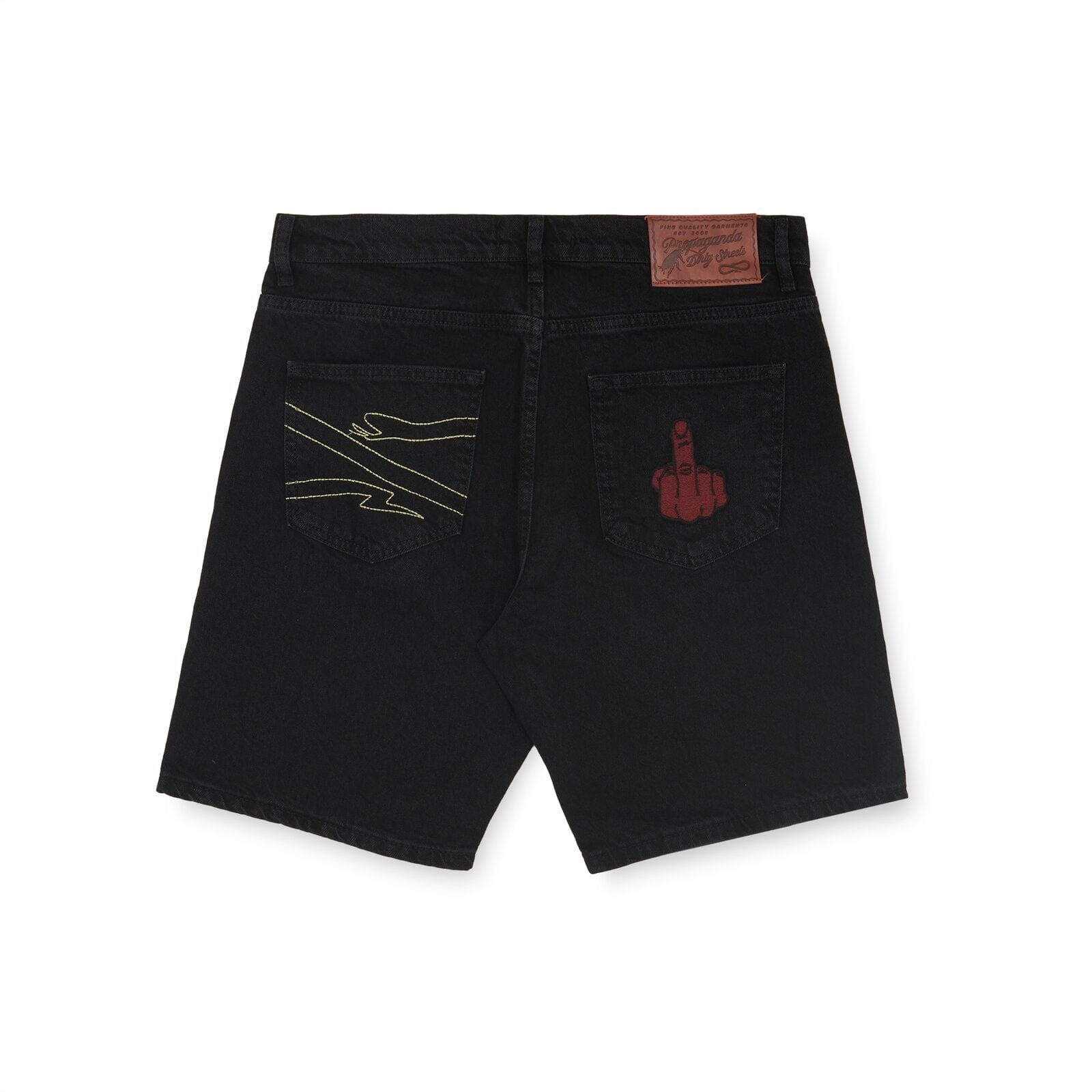 Pantaloncino Propaganga Denim Baseball Shorts Black