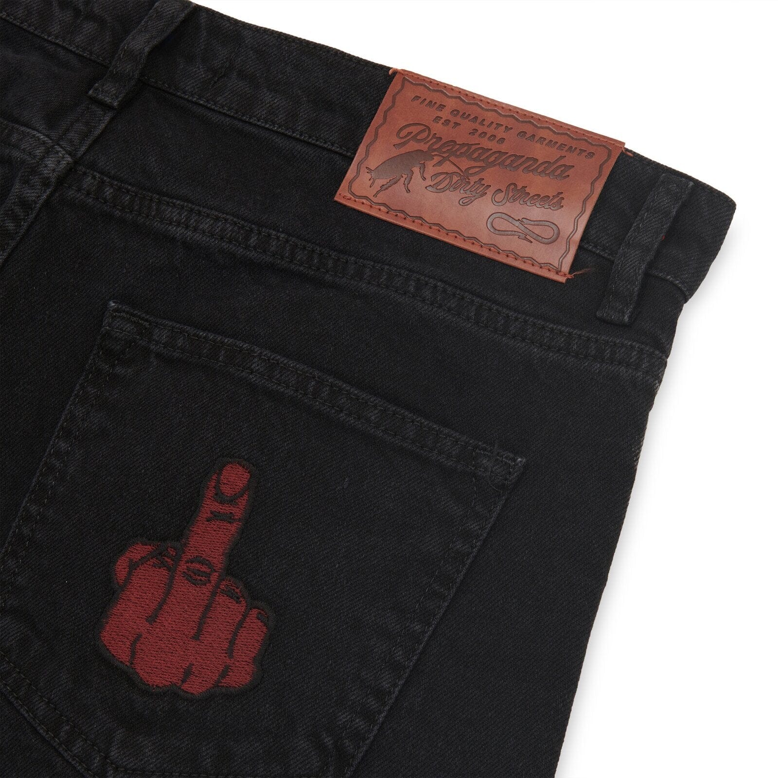 Pantaloncino Propaganga Denim Baseball Shorts Black