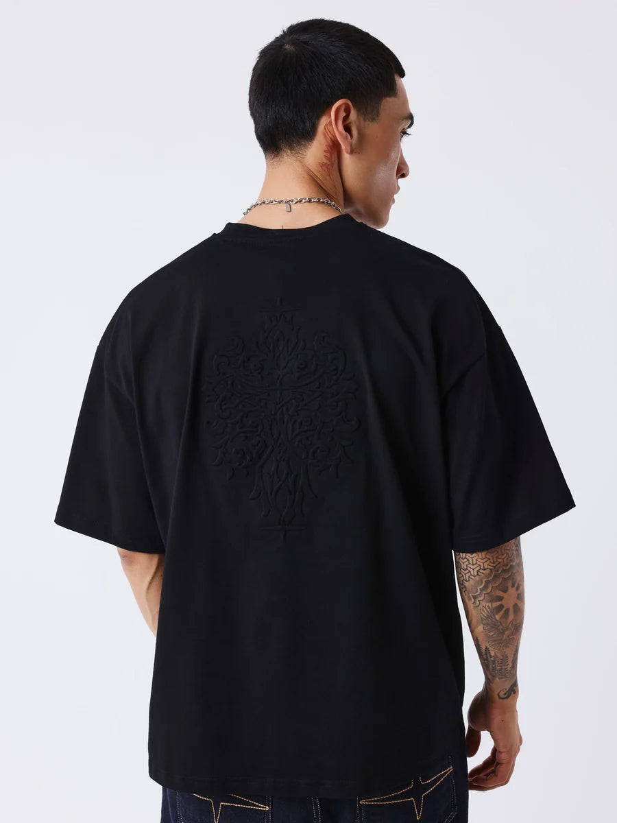 T-shirt PXP con motivo in rilievo Nera