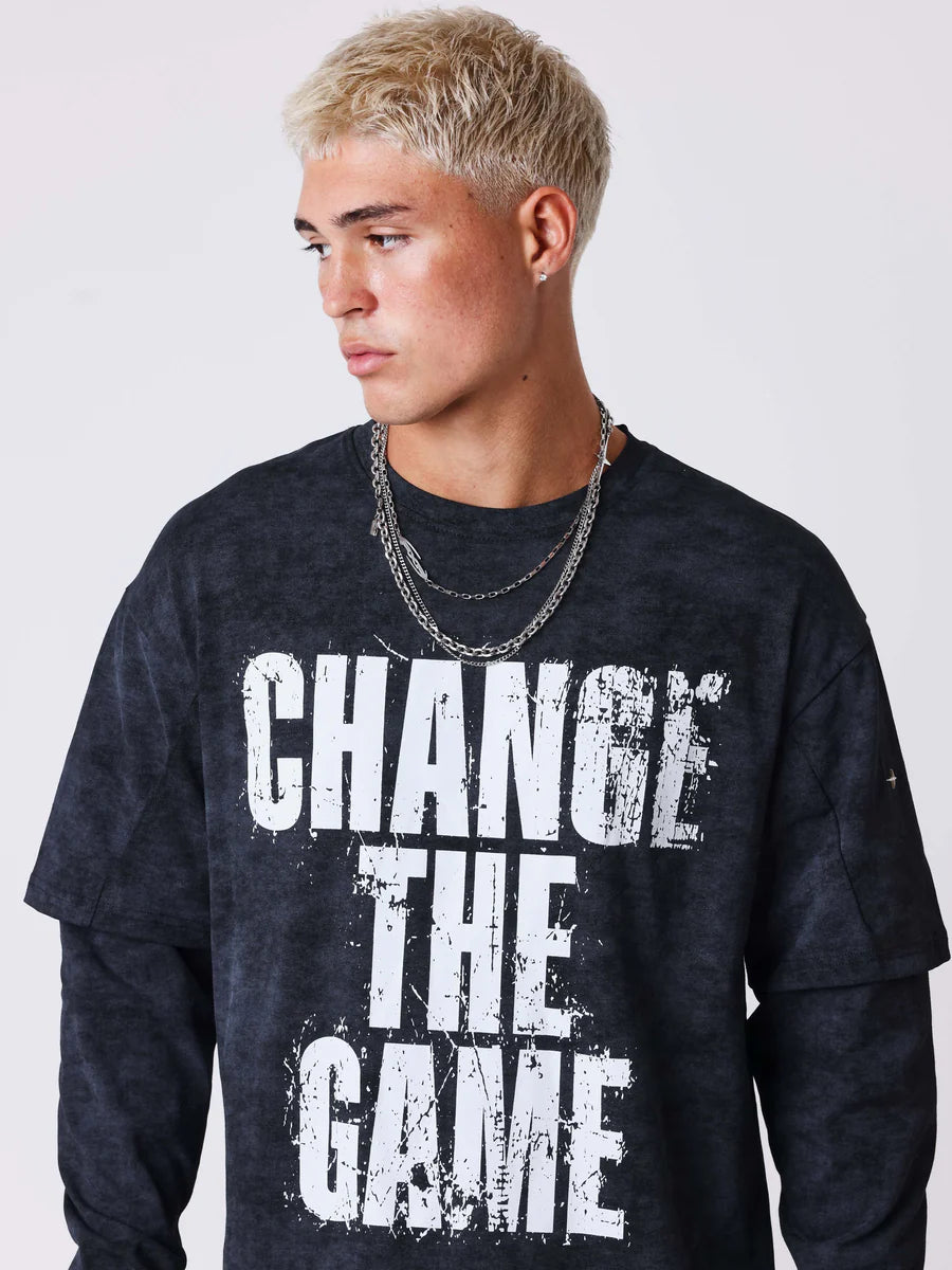 Longsleeve PXP "Change The Game" Grafica Grunge