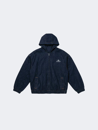 Giacca con cappuccio PXP in denim snow