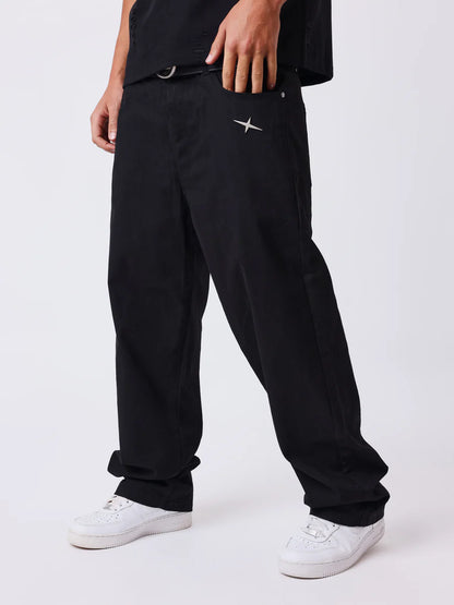Jeans PXP Sovrapposizione a Vita a Contrasto