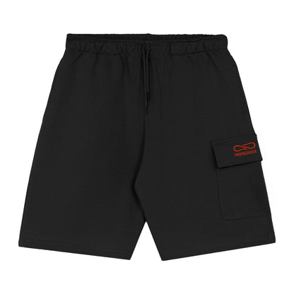 Short Cargo Propaganda Logo Embroidery Nero