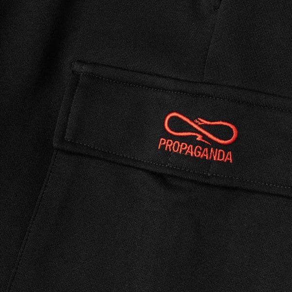 Short Cargo Propaganda Logo Embroidery Nero