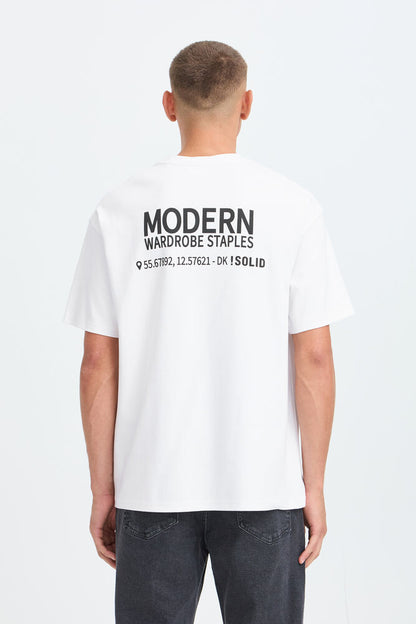 T-shirt Grafica Bianca Solid