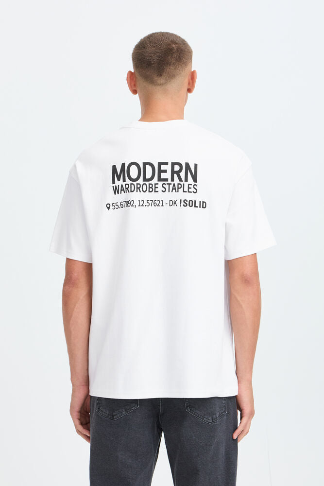 T-shirt Grafica Bianca Solid