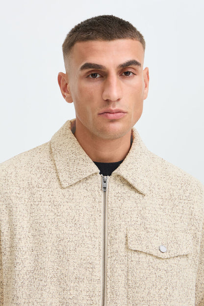 Jacket Tweed Crema Solid