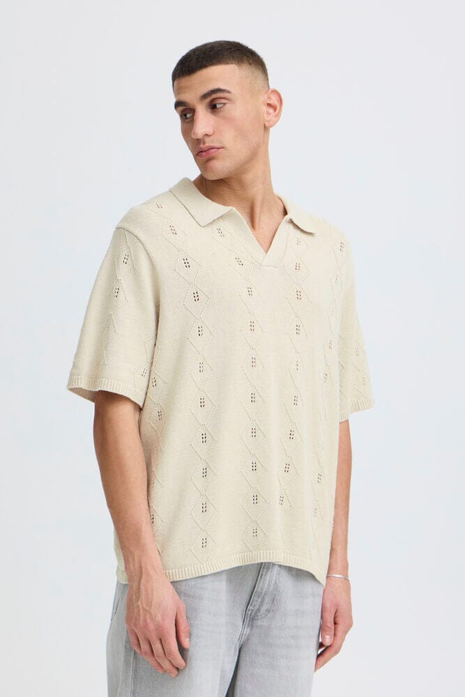 Polo in maglia SOLID beige