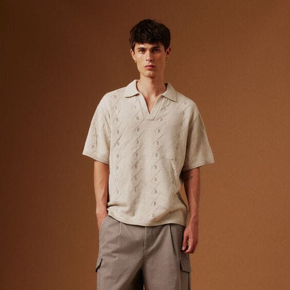 Polo in maglia SOLID beige