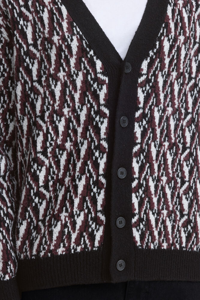 Cardigan Borgogna Solid