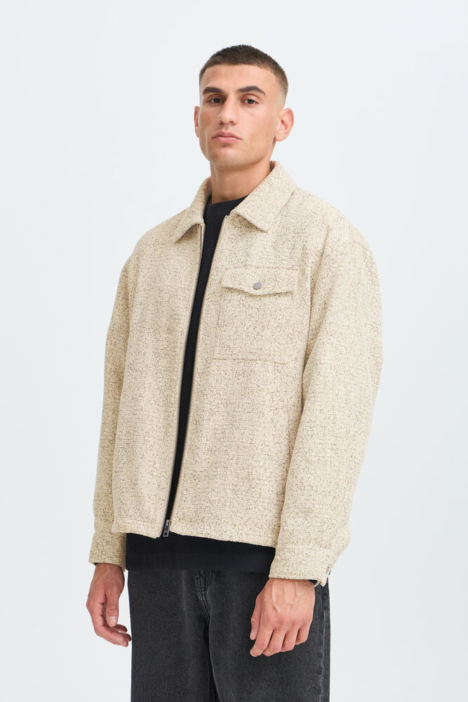 Jacket Tweed Crema Solid