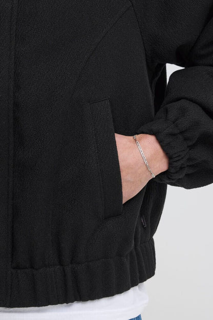 Giubbotto Bomber Testurizzato nero Solid