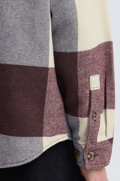 Camicia quadri Borgogna Solid