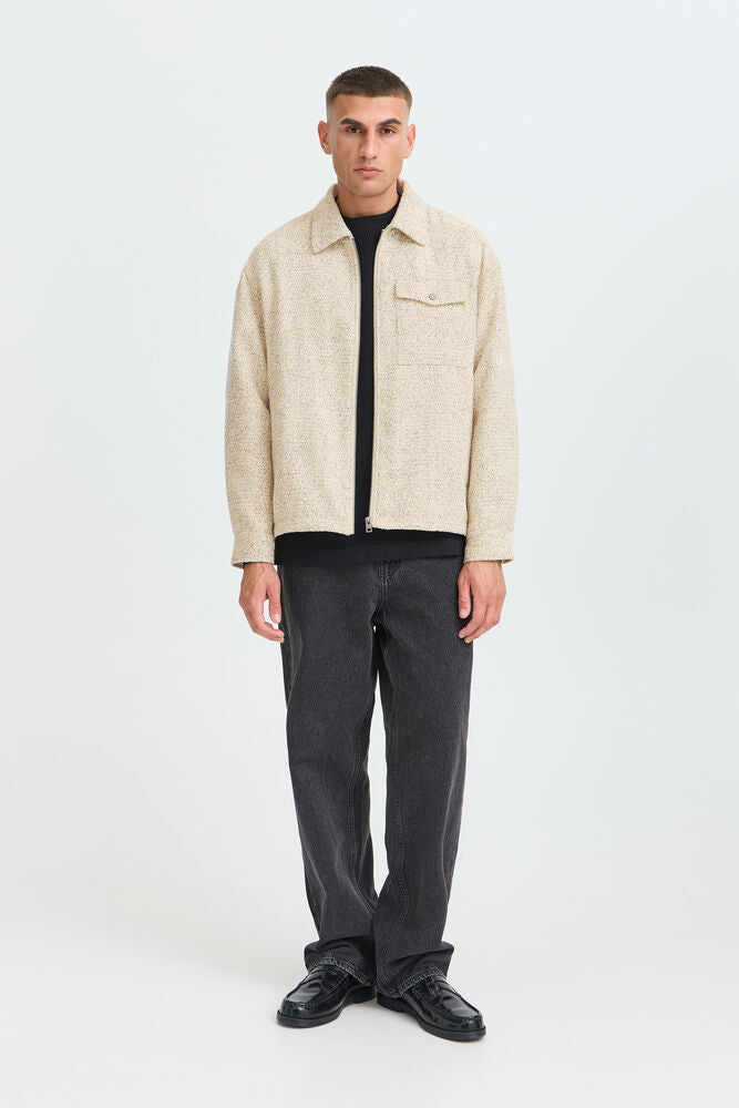Jacket Tweed Crema Solid