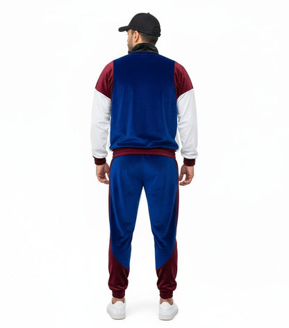 HYDO – Coordinato in Velluto Multicolor con Zip Frontale