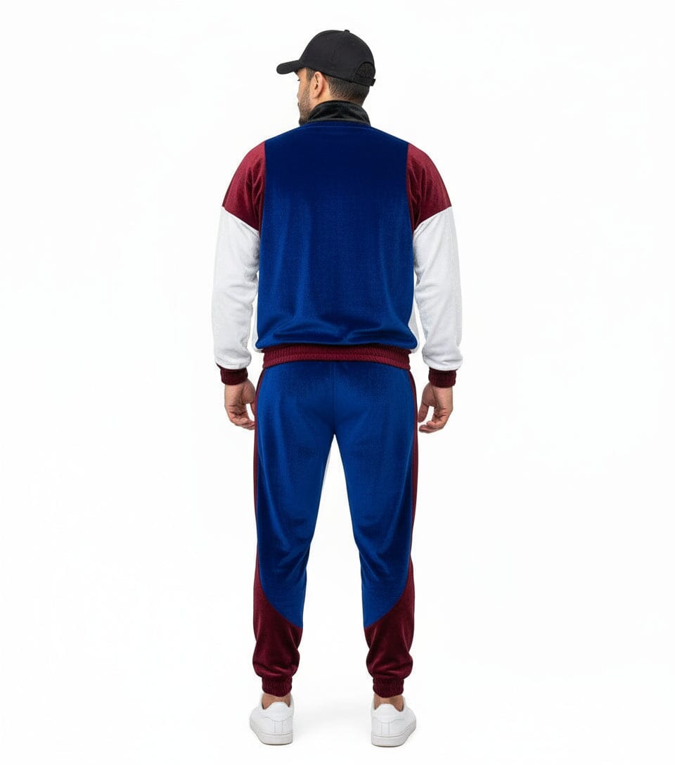 HYDO – Coordinato in Velluto Multicolor con Zip Frontale