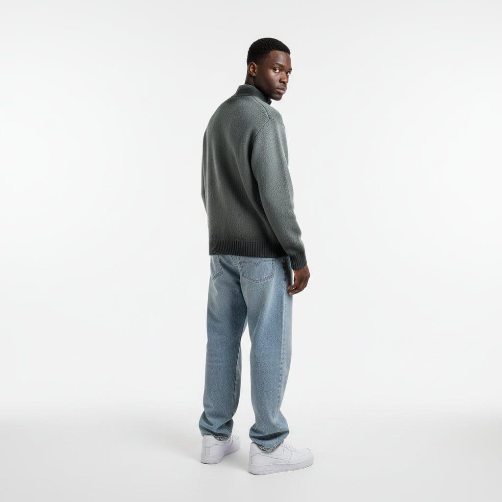 Cardigan Streetwear grigio sfumato