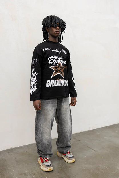 Longsleeve Brooklyn Star Nera