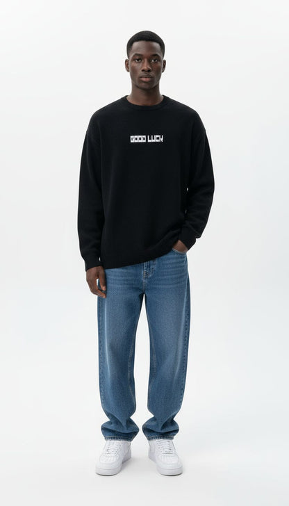 Maglione “Good Luck” Nero