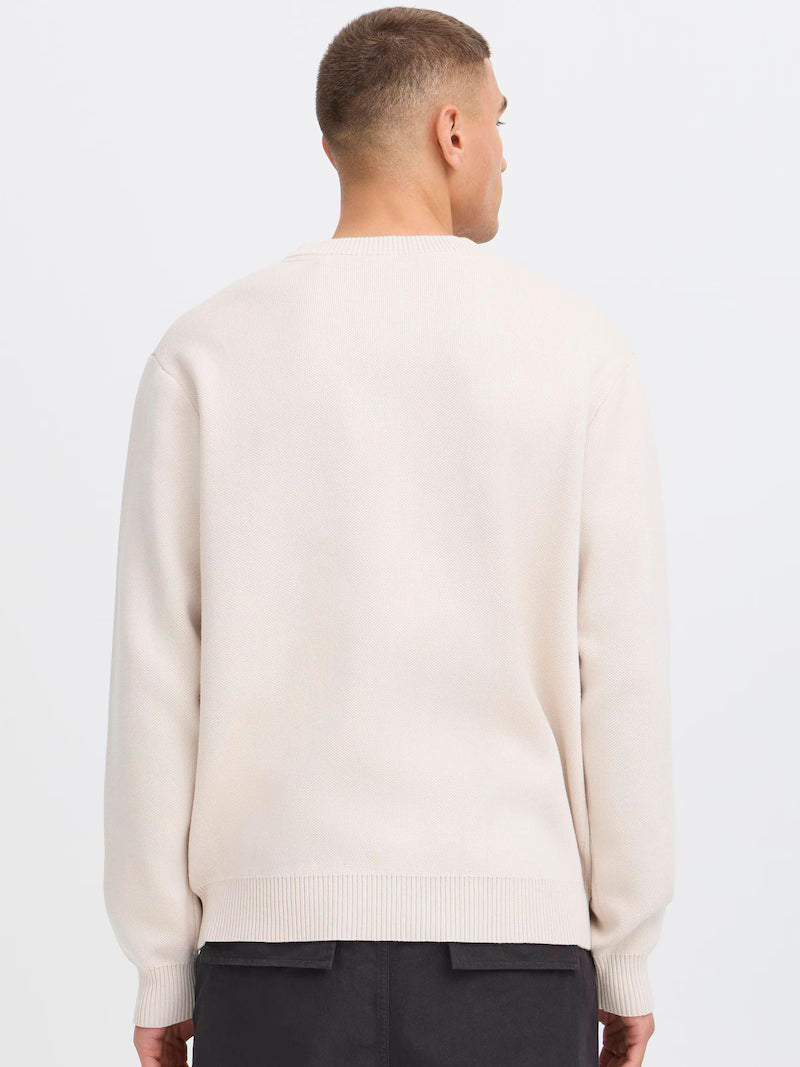 Maglione basico crema Solid