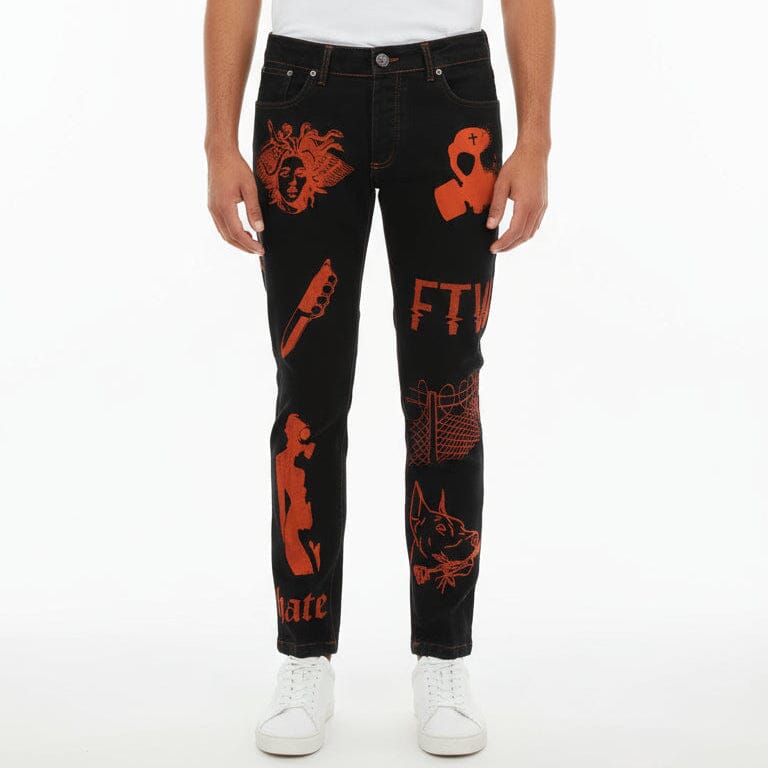 Pantalone di Jeans ButNot multistampa