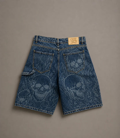 Short Skulls & Flames Blu