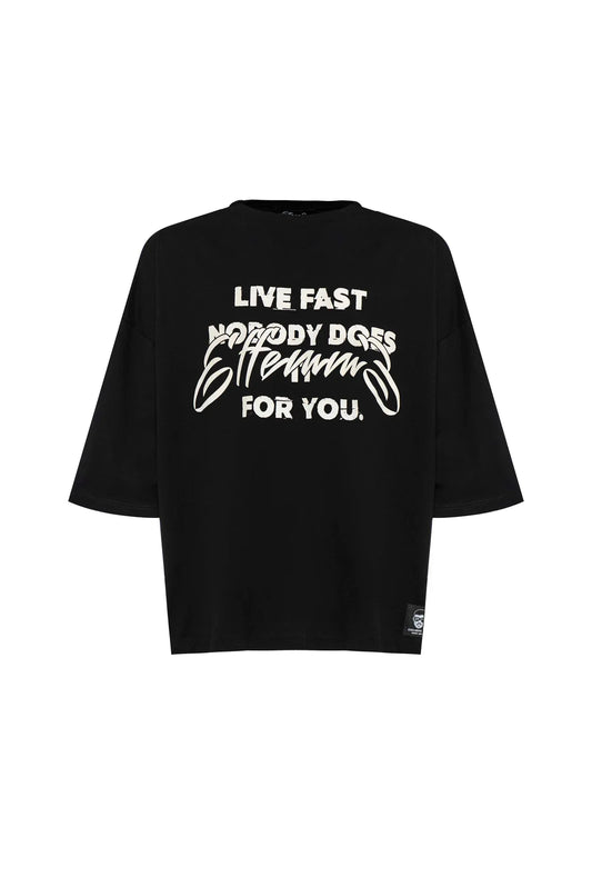 T-shirt Live Fast Black- EFFEMME EXCLUSIVE LAB