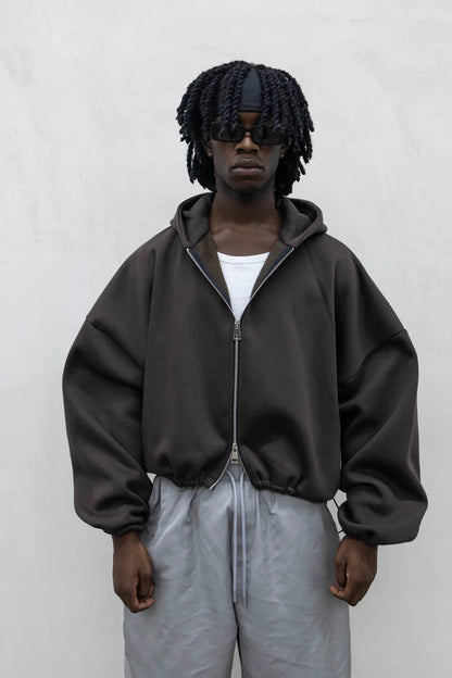 Felpa Zip Japan Cioccolato