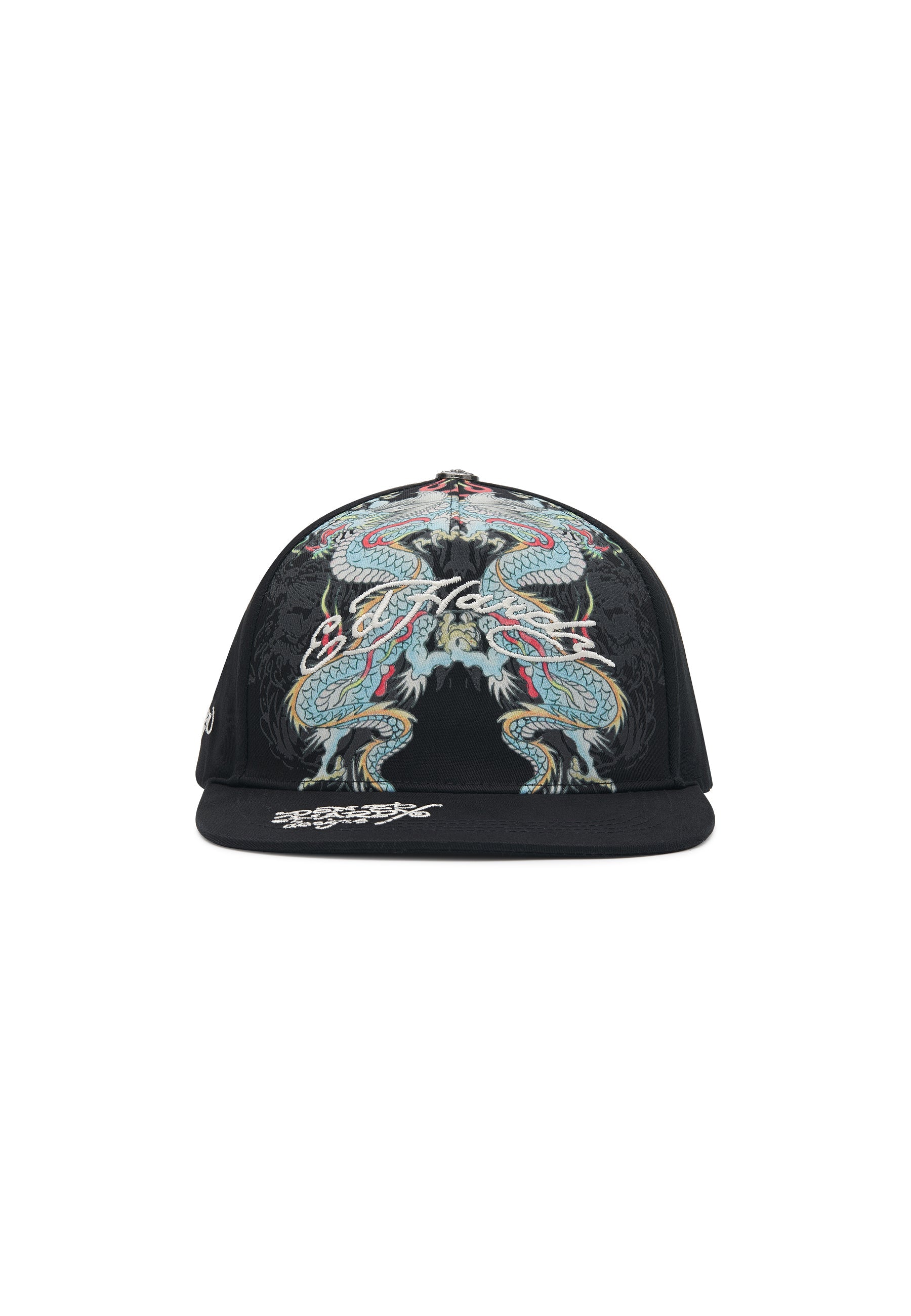 Cappello Ed Hardy Battle Dragon 5 Panel Flat Peak Cap - Black