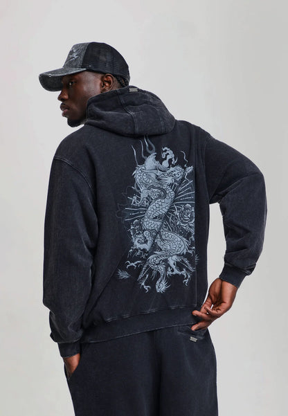 Felpa Gothic Flaming Dragon Ed Hardy