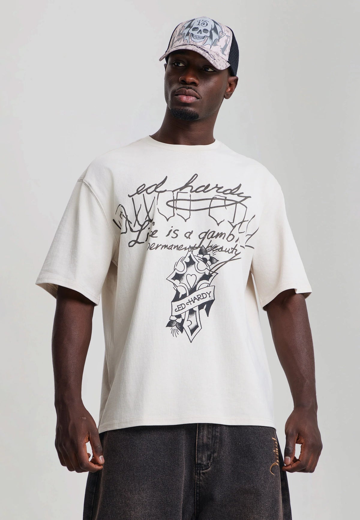 T-shirt Life Is A Gamble Ed Hardy