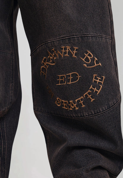 Jeans Balloon Ed Hardy marrone