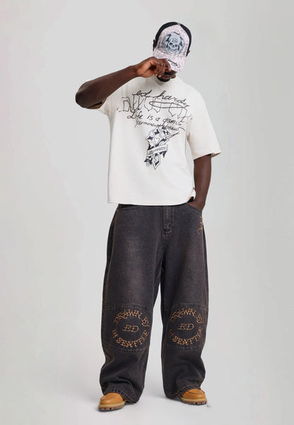 Jeans Balloon Ed Hardy marrone