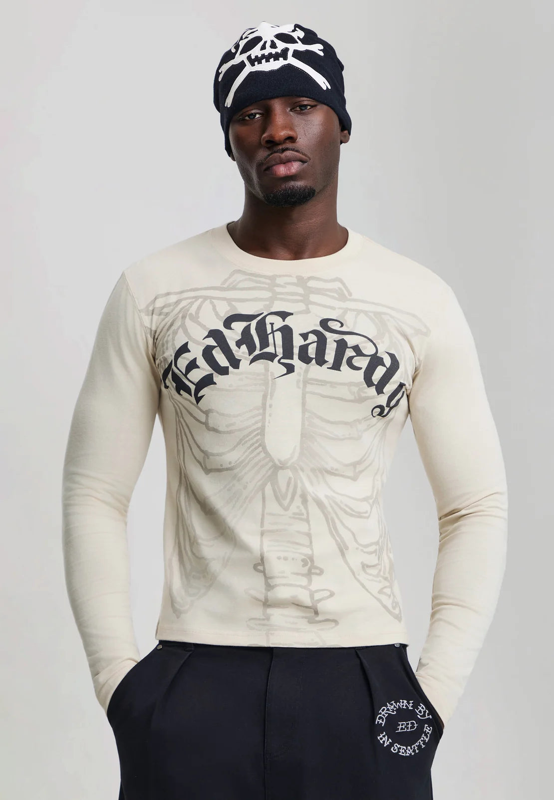 Longsleeve Gothic Skeleton Panna Ed Hardy