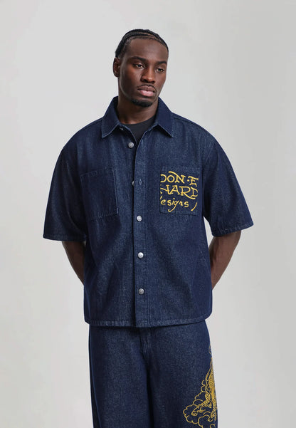 Camicia Denim Dragon Ed Hardy
