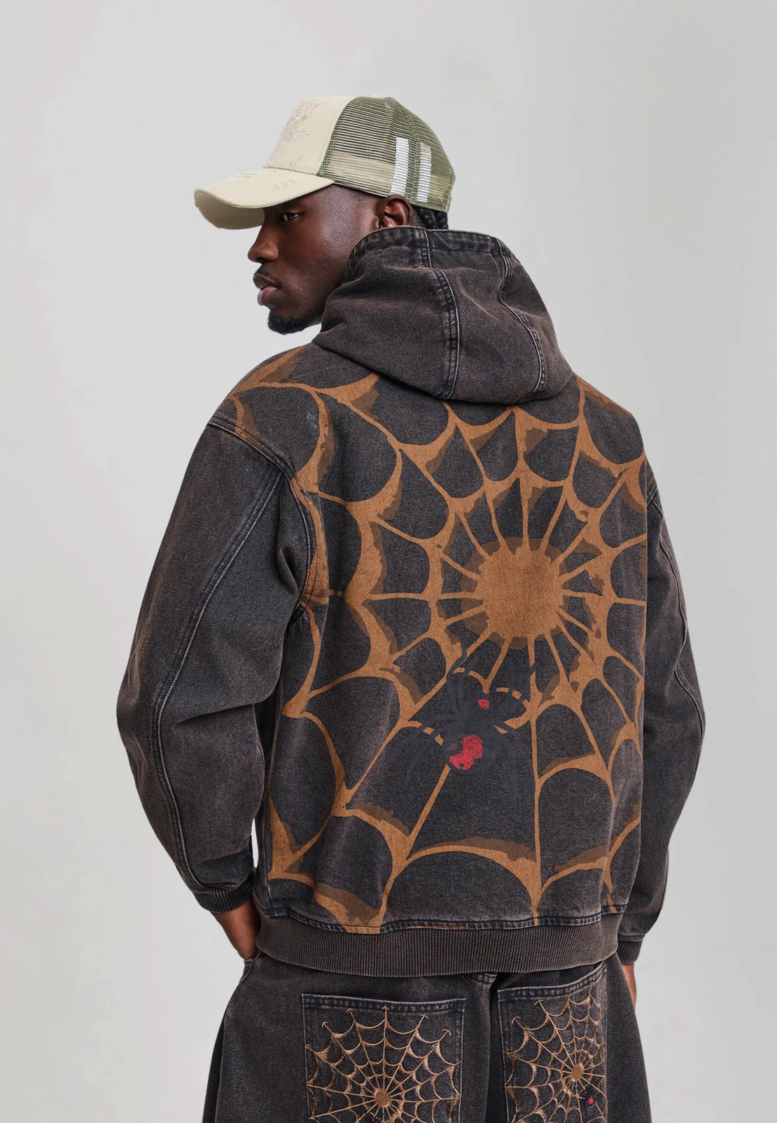 Jacket Felpa Denim Marrone Ed Hardy