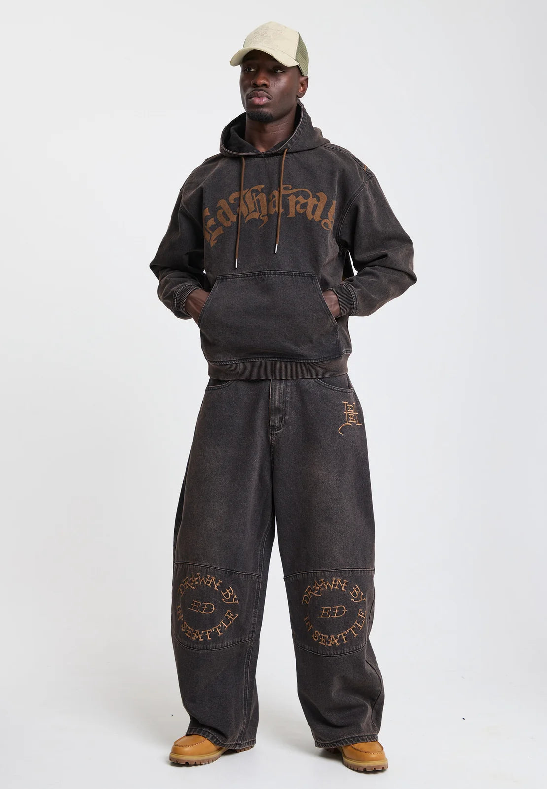 Jacket Felpa Denim Marrone Ed Hardy