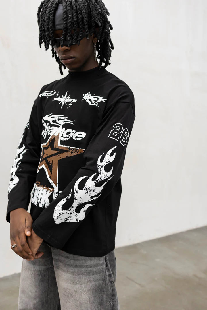 Longsleeve Brooklyn Star Nera