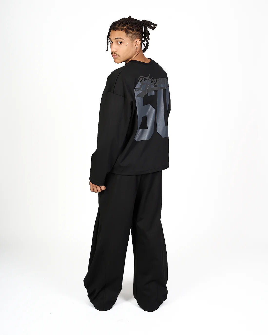 Coordinato Crewneck Logo Nero