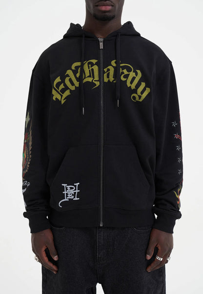 Ed Hardy Skull Out Of Hell Hoodie