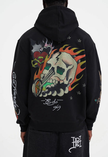 Ed Hardy Skull Out Of Hell Hoodie