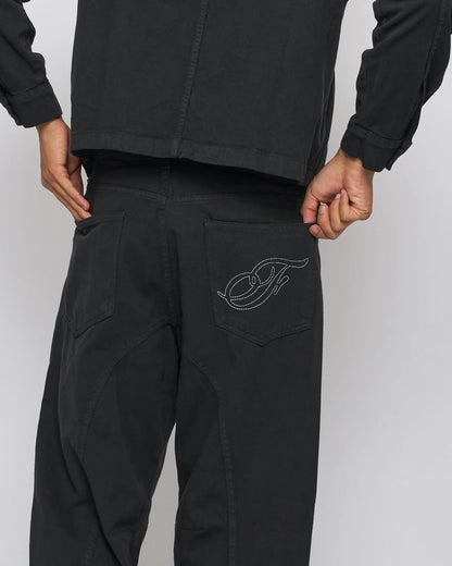 Pantalone FRWRD Baggy in denim Nero